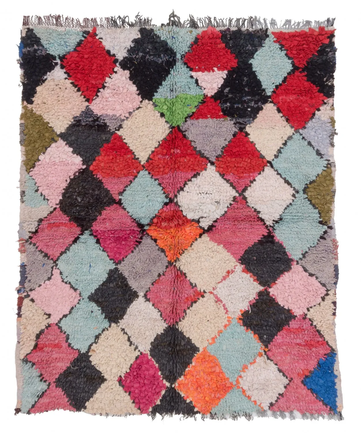 Marokkansk Boucherouite-teppe 150 x 120 cm