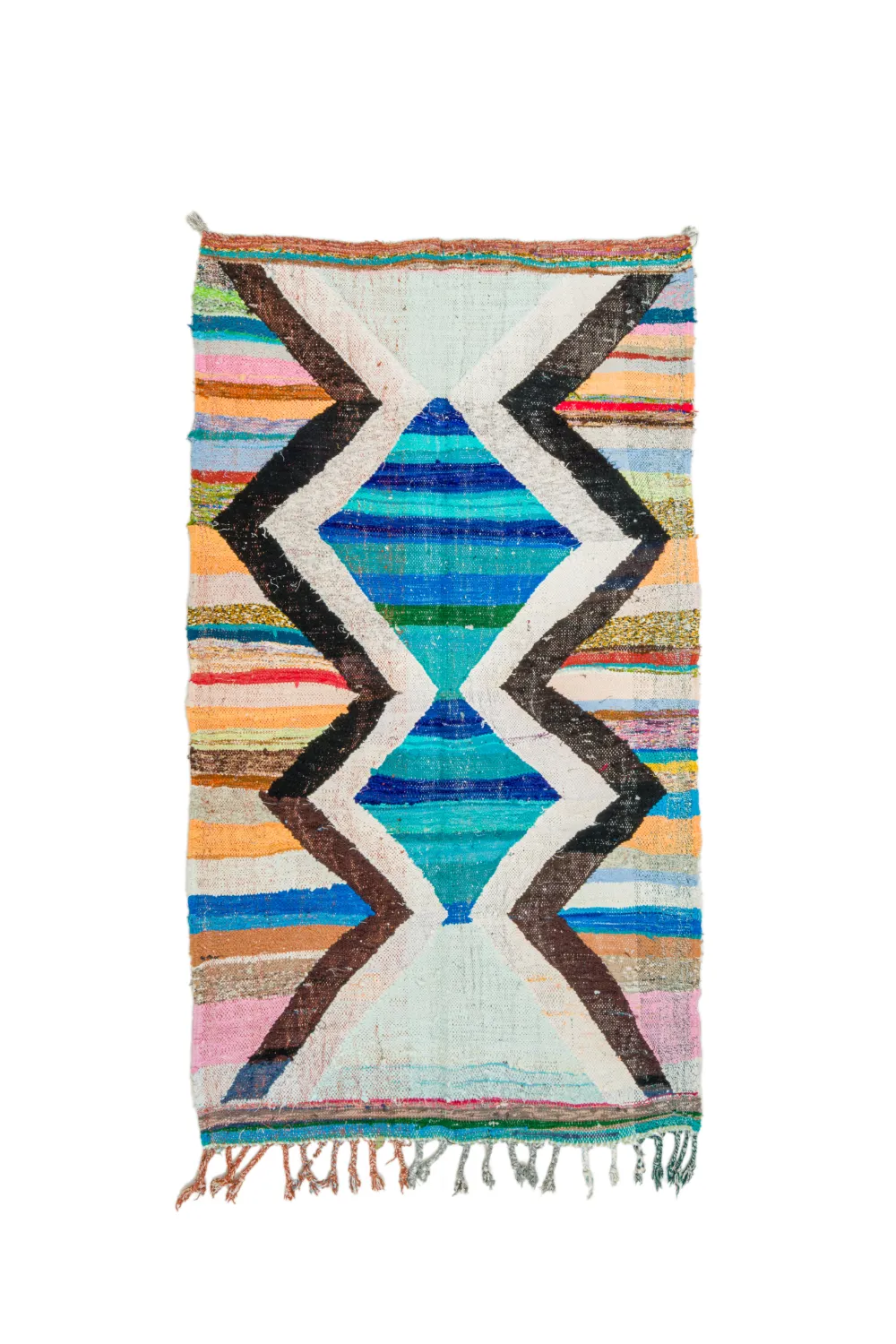 Marokkansk Boucherouite-teppe 135 x 235 cm