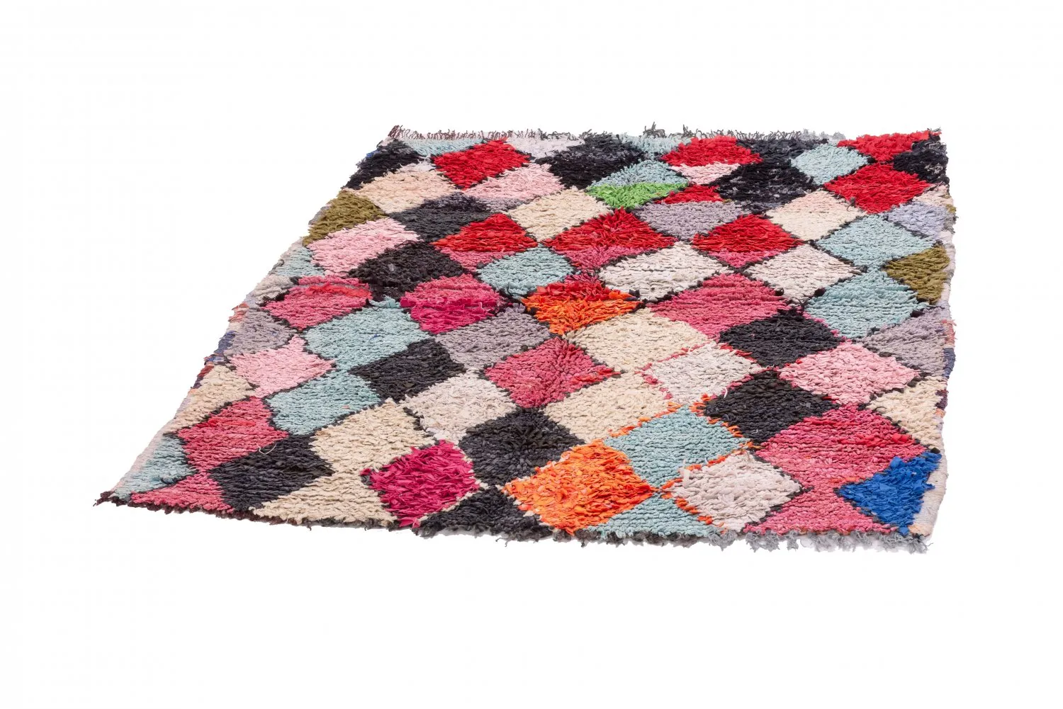 Marokkansk Boucherouite-teppe 150 x 120 cm