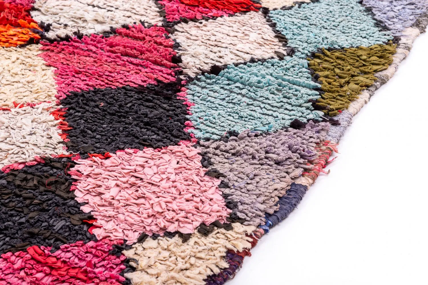Marokkansk Boucherouite-teppe 150 x 120 cm