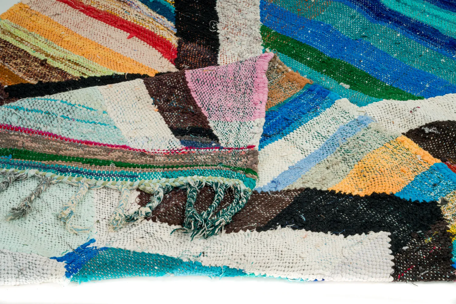Marokkansk Boucherouite-teppe 135 x 235 cm