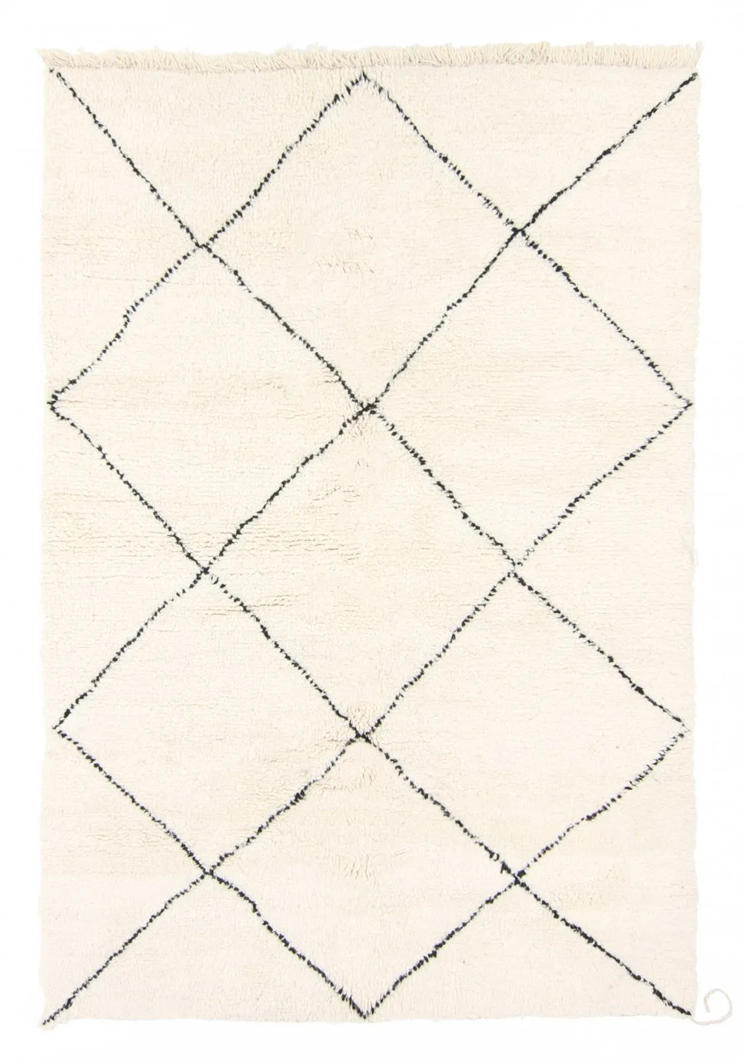 Kelim-teppe Marokkansk Beni Ourain 235 x 160 cm