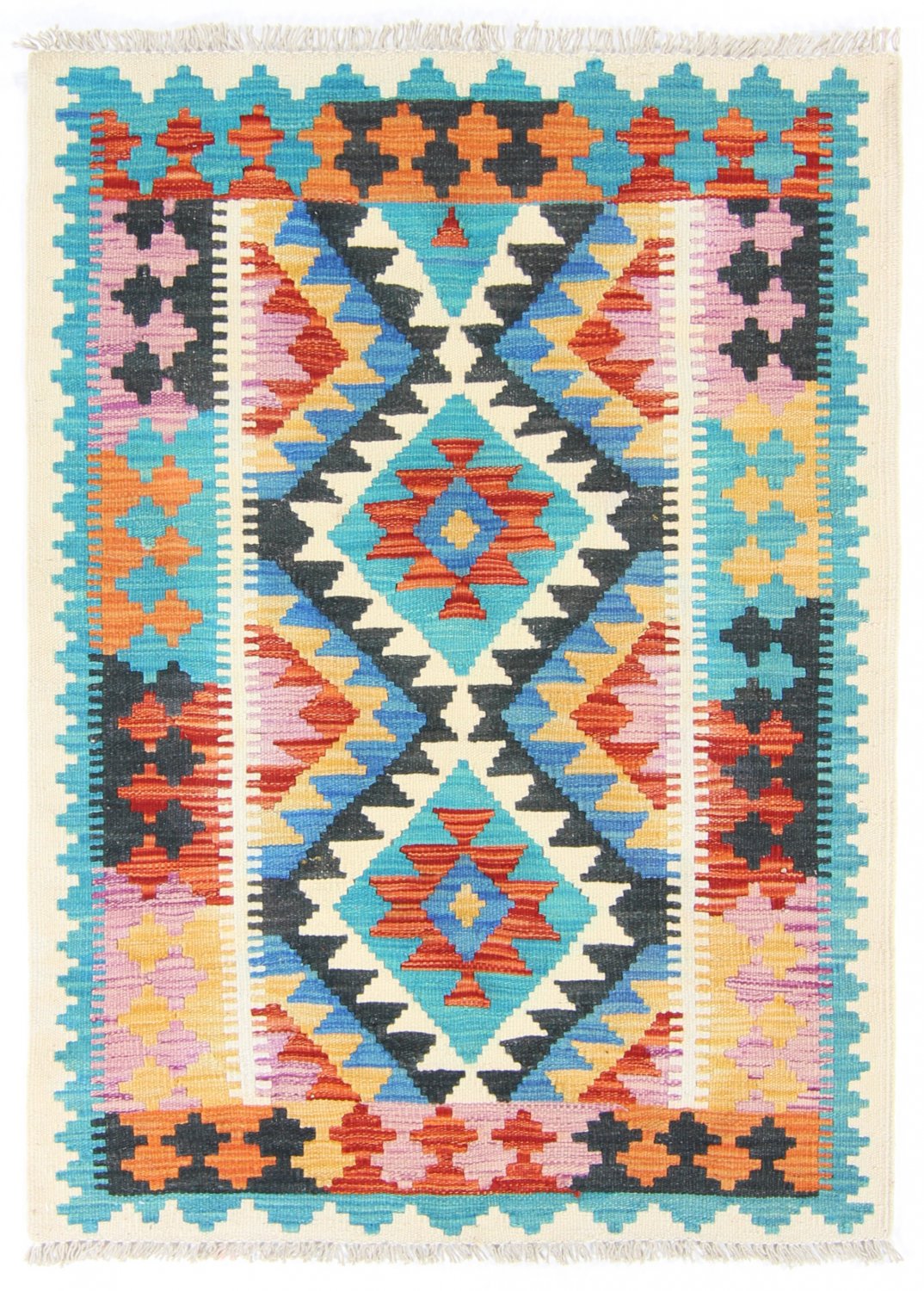 Kelim-teppe Afghansk 117 x 84 cm