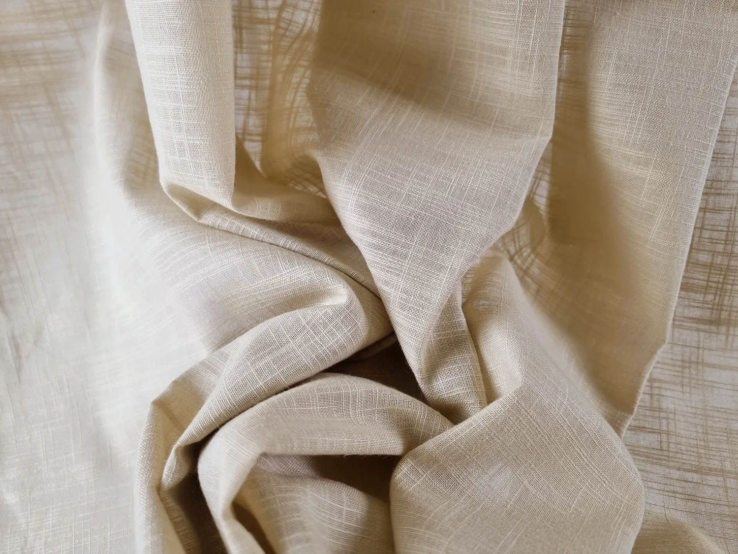 Gardiner - Bomullsgardin - Lollo (lysebeige)