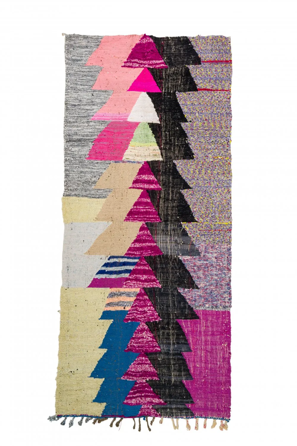 Marokkansk Boucherouite-teppe 125 x 290 cm
