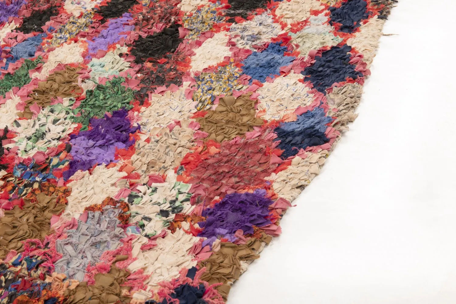 Marokkansk Boucherouite-teppe 295 x 120 cm