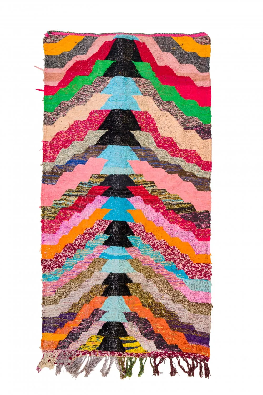 Marokkansk Boucherouite-teppe 125 x 250 cm