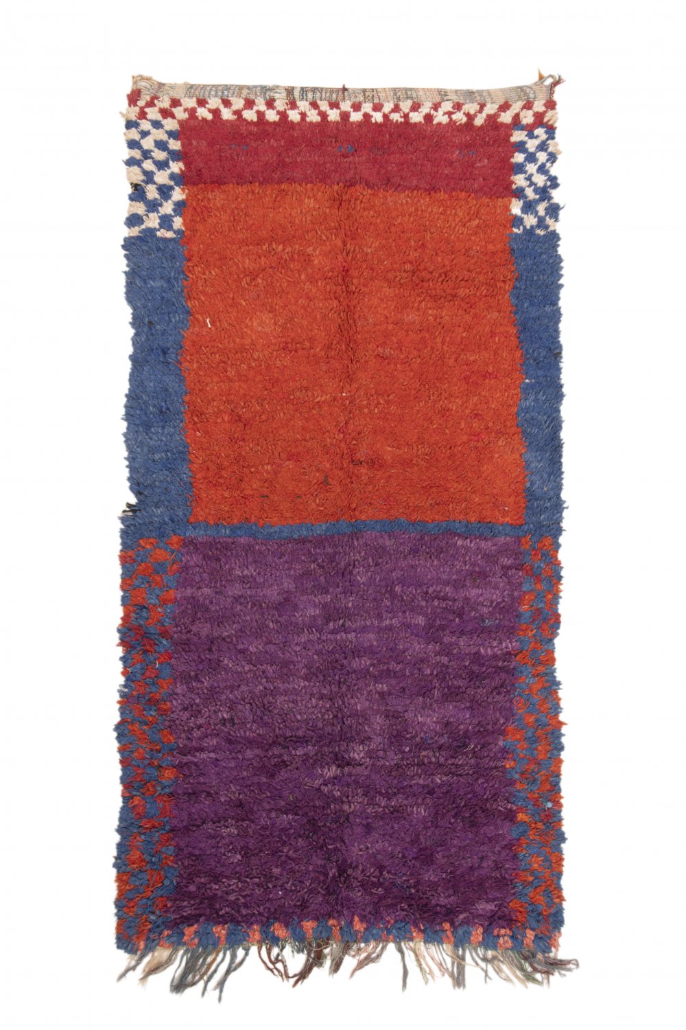 Marokkansk Boucherouite-teppe 240 x 130 cm
