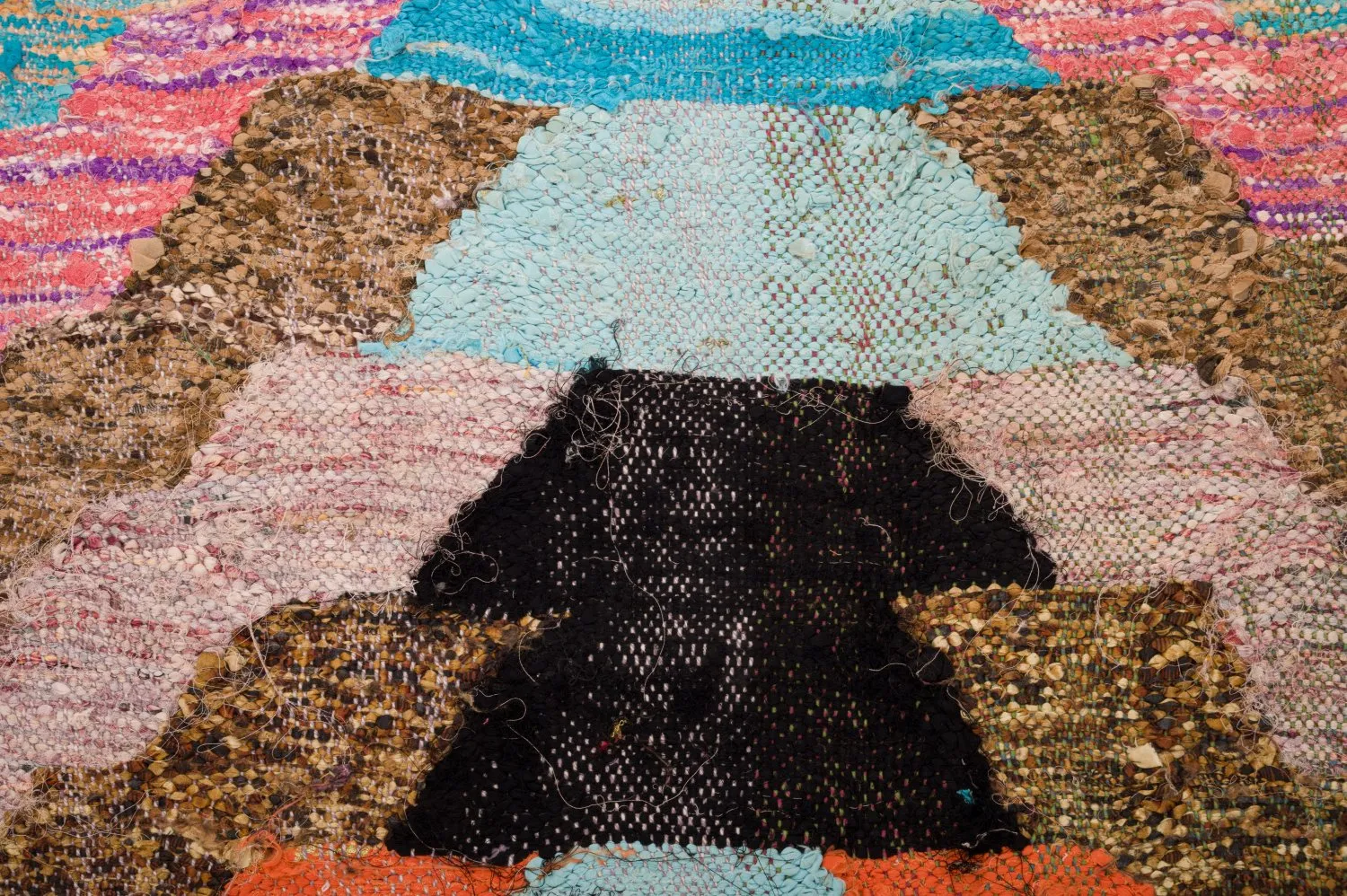 Marokkansk Boucherouite-teppe 125 x 250 cm