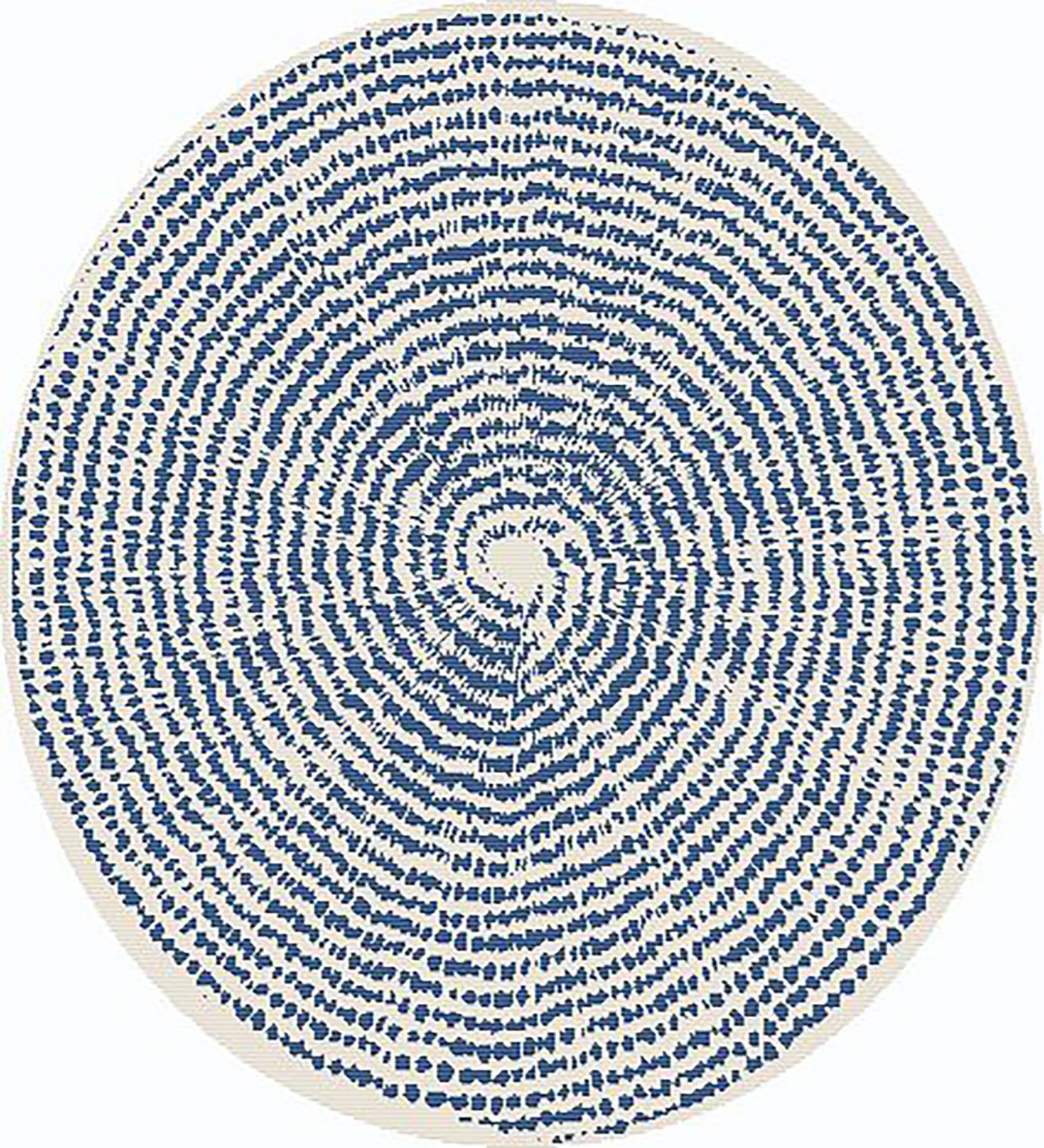 Rundt teppe - Brussels Swirl (blå)