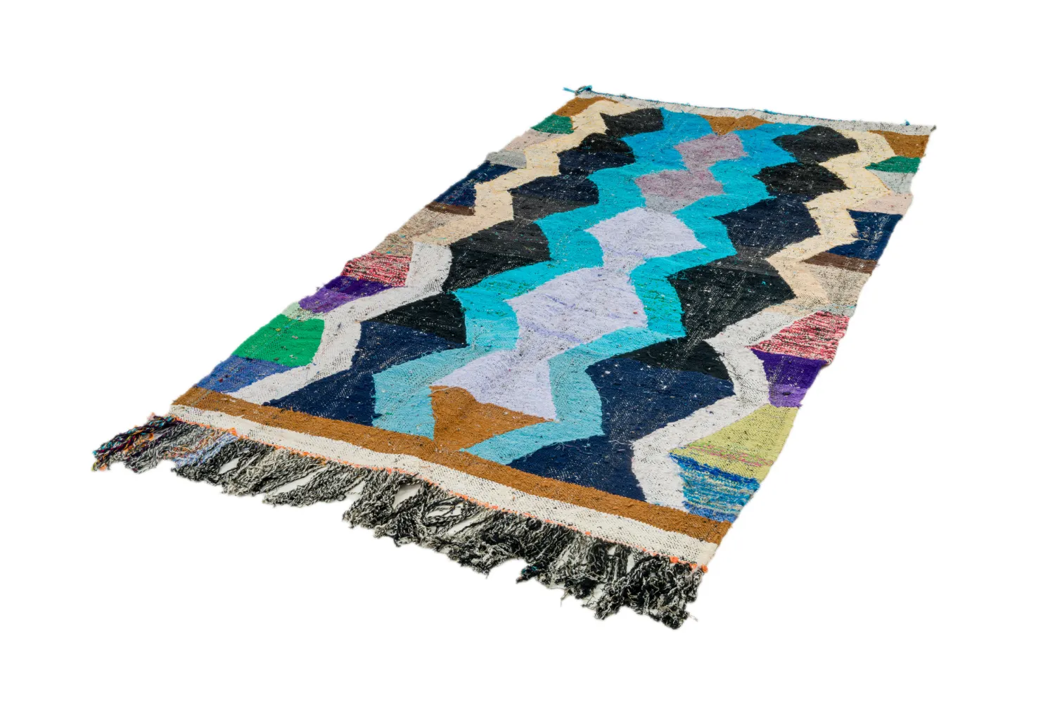 Marokkansk Boucherouite-teppe 155 x 250 cm