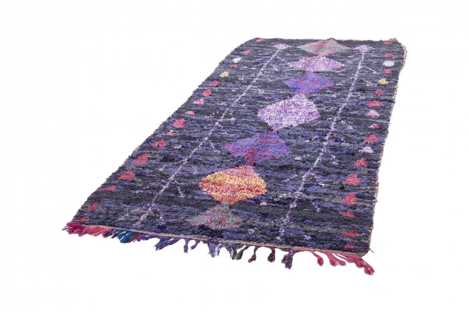 Marokkansk Boucherouite-teppe 285 x 135 cm