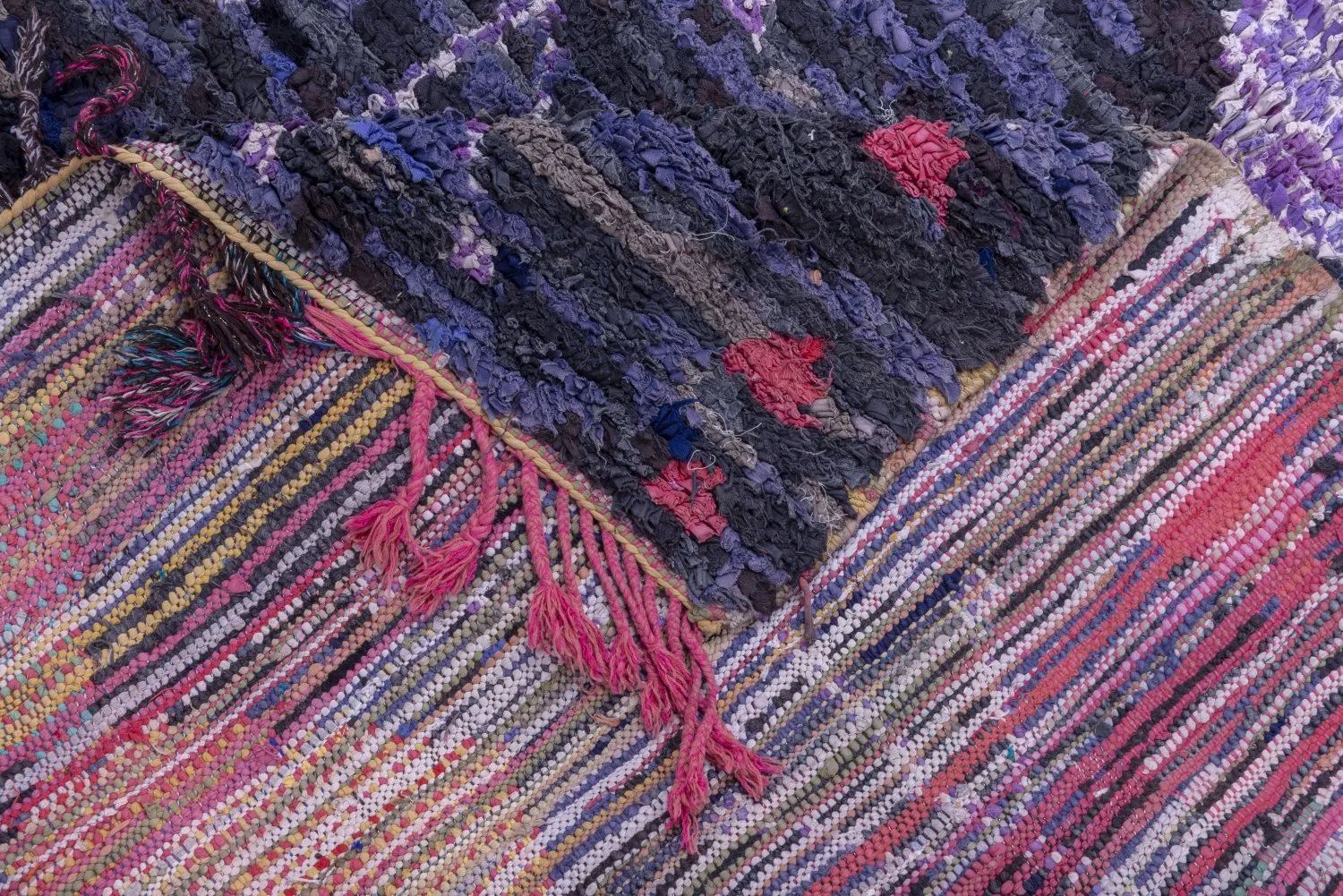 Marokkansk Boucherouite-teppe 285 x 135 cm