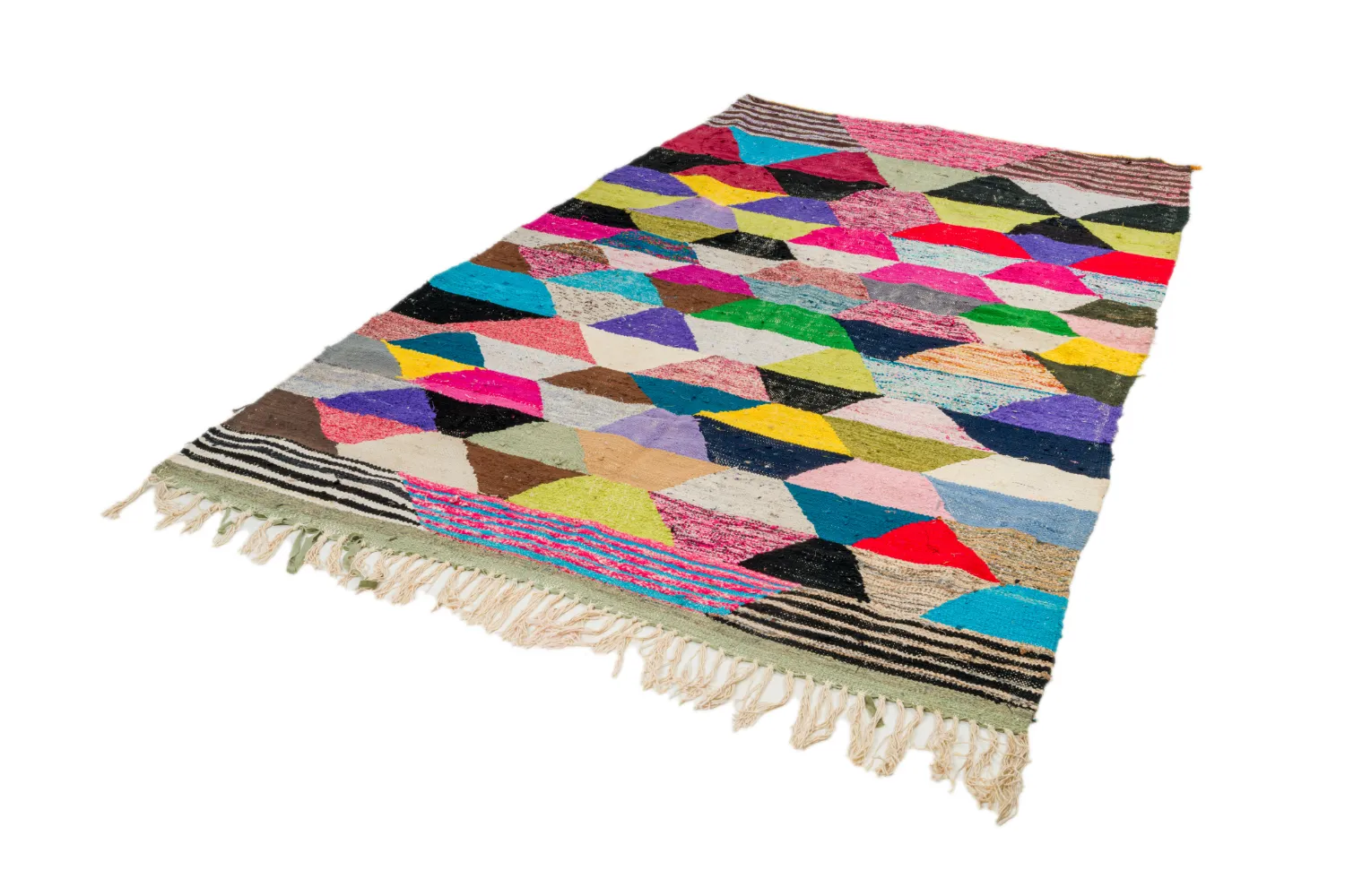 Marokkansk Boucherouite-teppe 165 x 265 cm