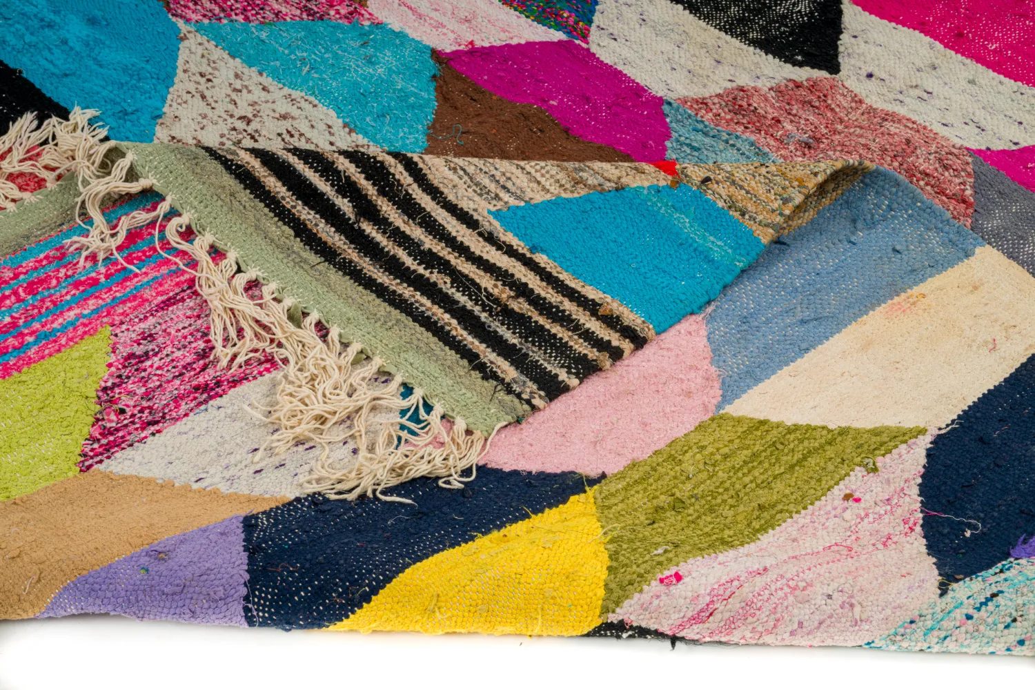 Marokkansk Boucherouite-teppe 165 x 265 cm