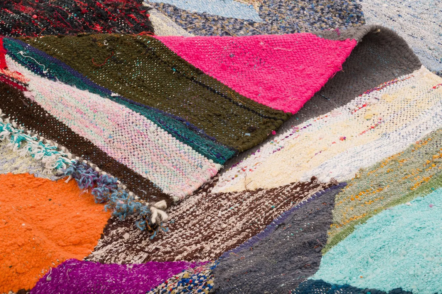 Marokkansk Boucherouite-teppe 145 x 295 cm