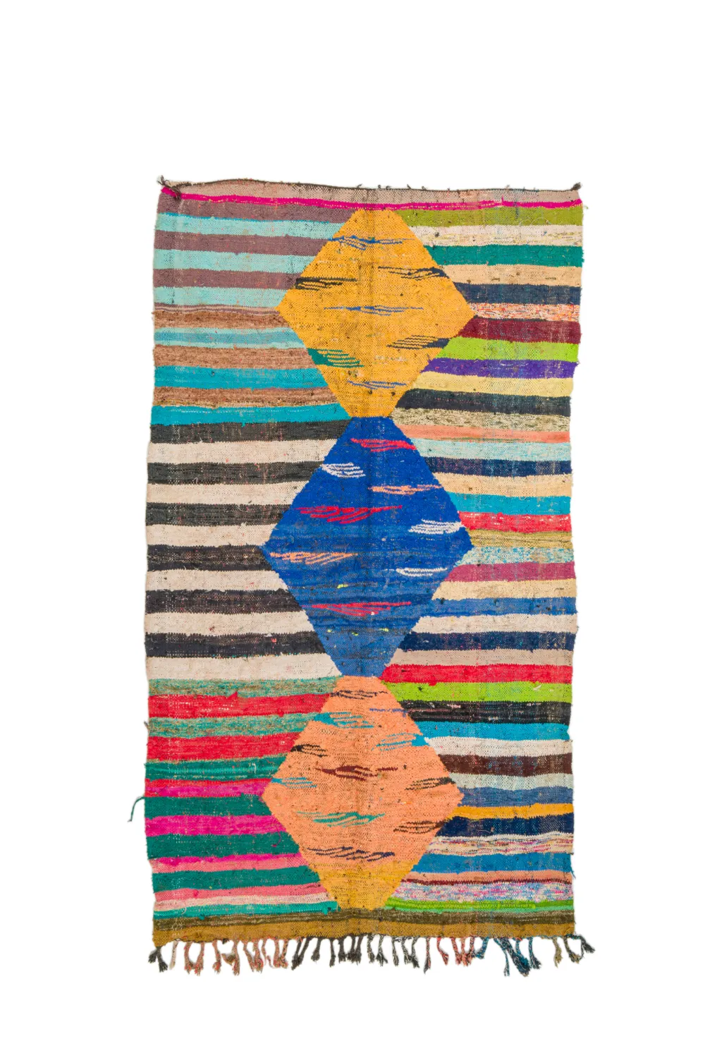 Marokkansk Boucherouite-teppe 135 x 230 cm