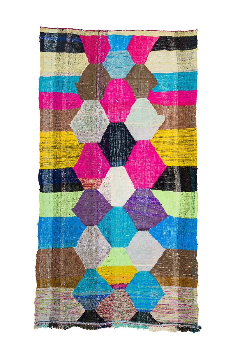 Marokkansk Boucherouite-teppe 150 x 285 cm