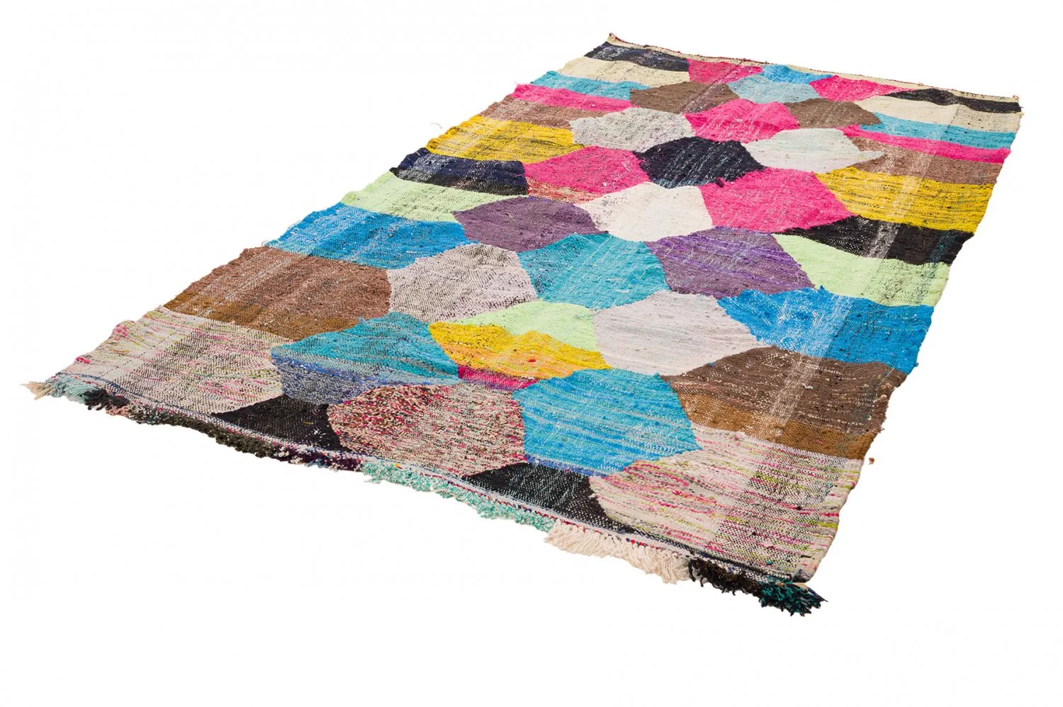Marokkansk Boucherouite-teppe 150 x 285 cm