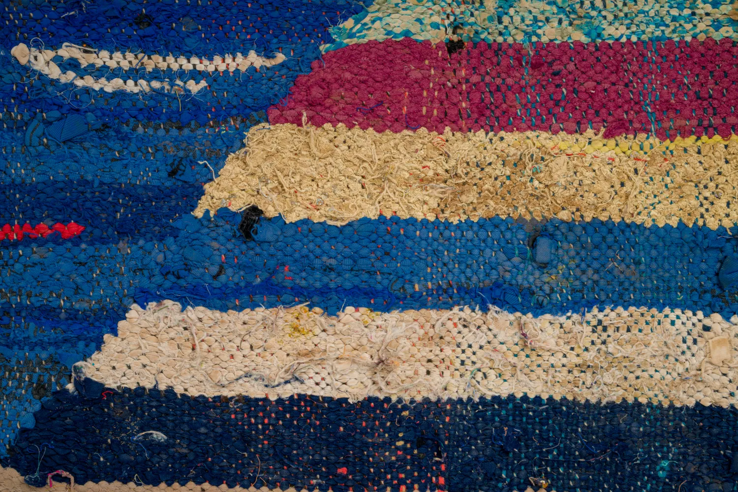 Marokkansk Boucherouite-teppe 135 x 230 cm