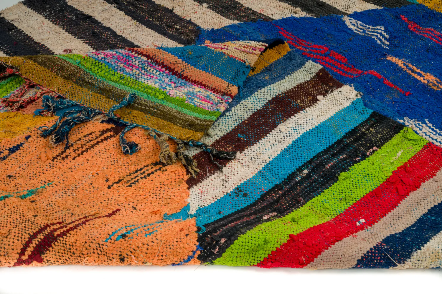 Marokkansk Boucherouite-teppe 135 x 230 cm