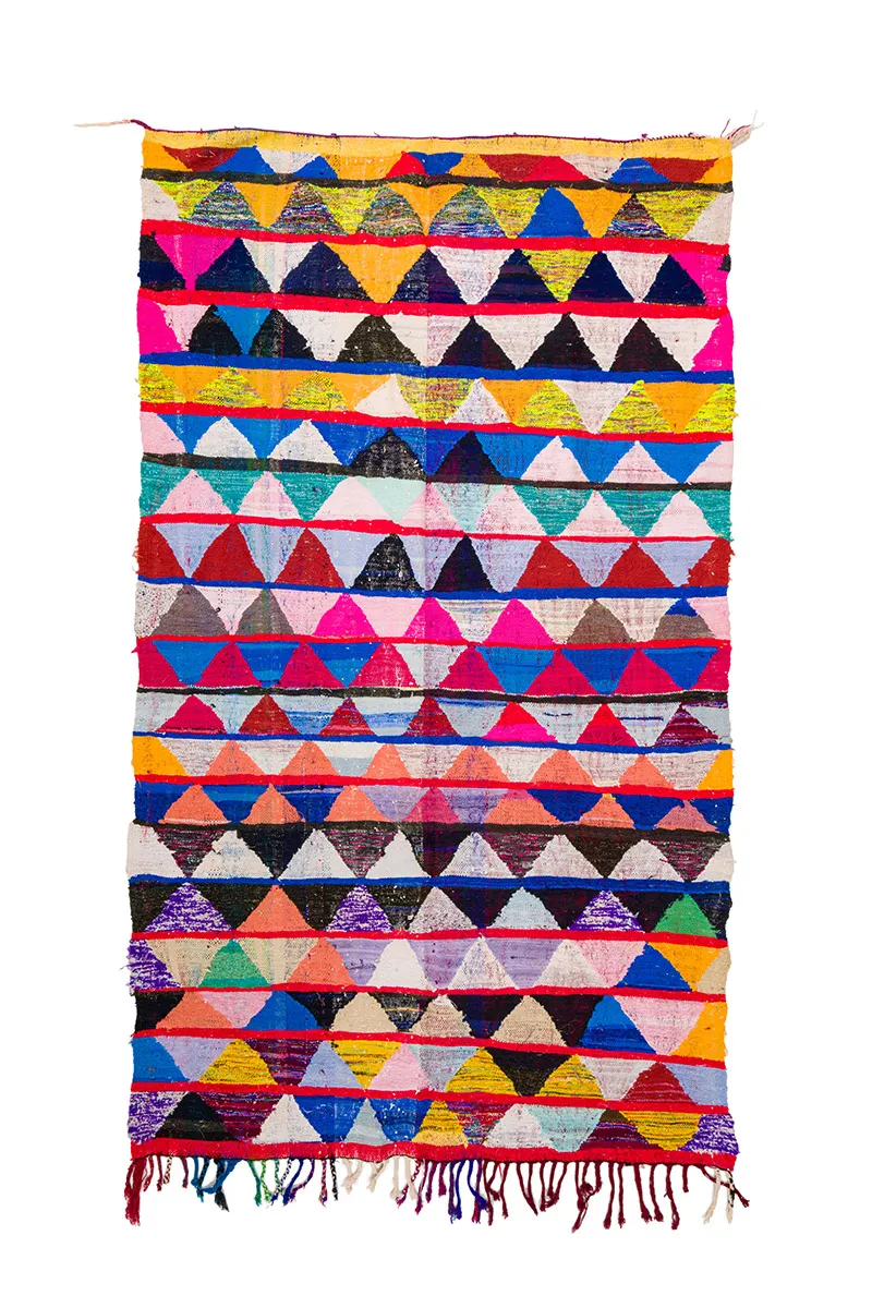 Marokkansk Boucherouite-teppe 145 x 240 cm