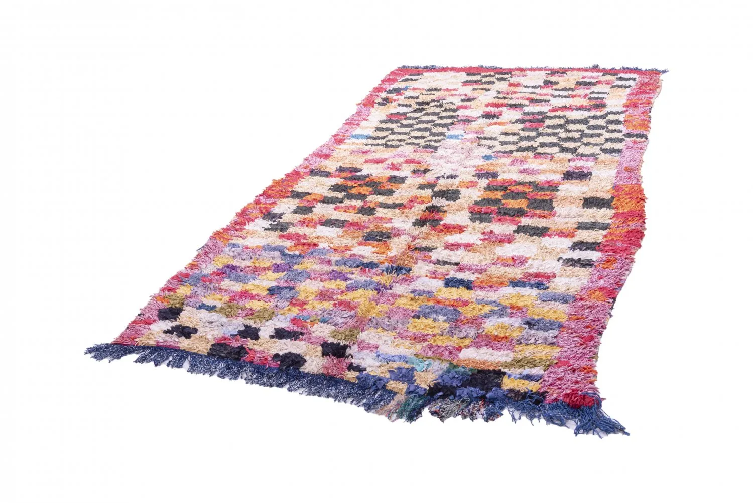 Marokkansk Boucherouite-teppe 280 x 145 cm