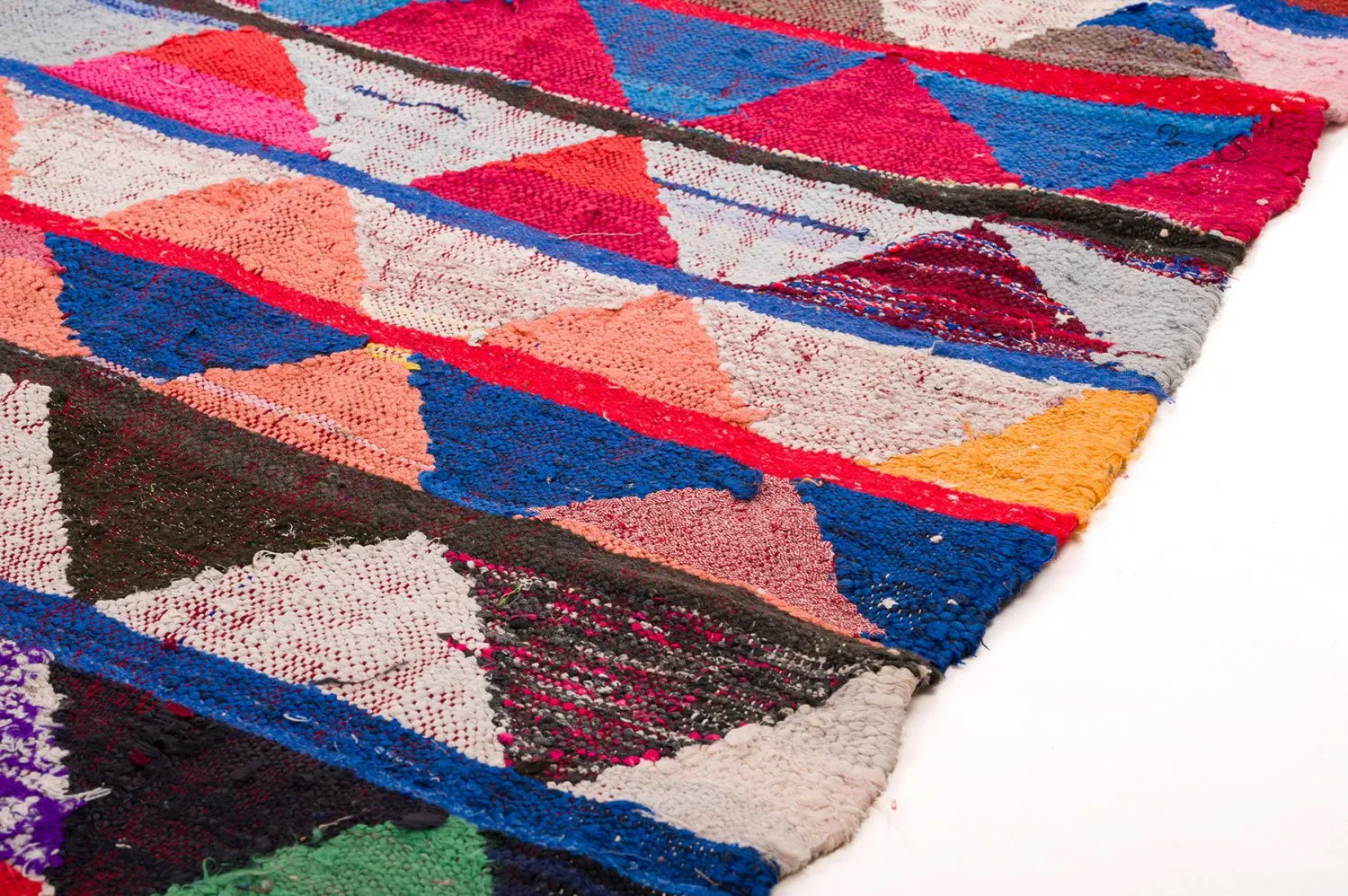 Marokkansk Boucherouite-teppe 145 x 240 cm
