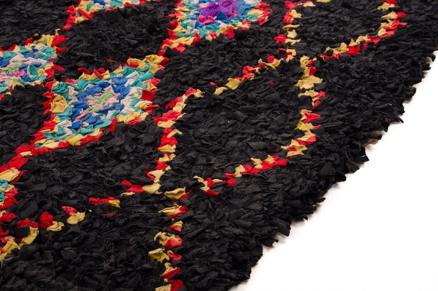 Marokkansk Boucherouite-teppe 130 x 270 cm
