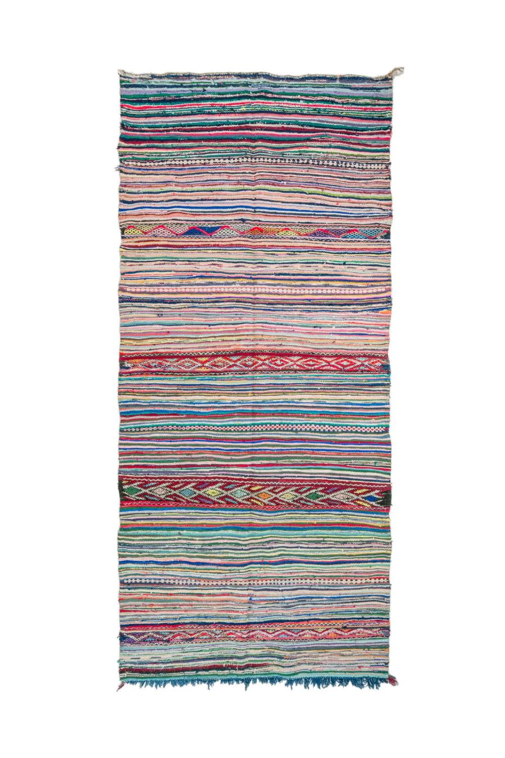 Marokkansk Boucherouite-teppe 150 x 340 cm