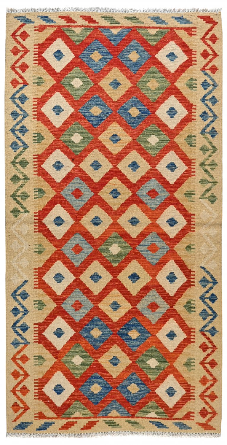 Kelim-teppe Afghansk 185 x 98 cm
