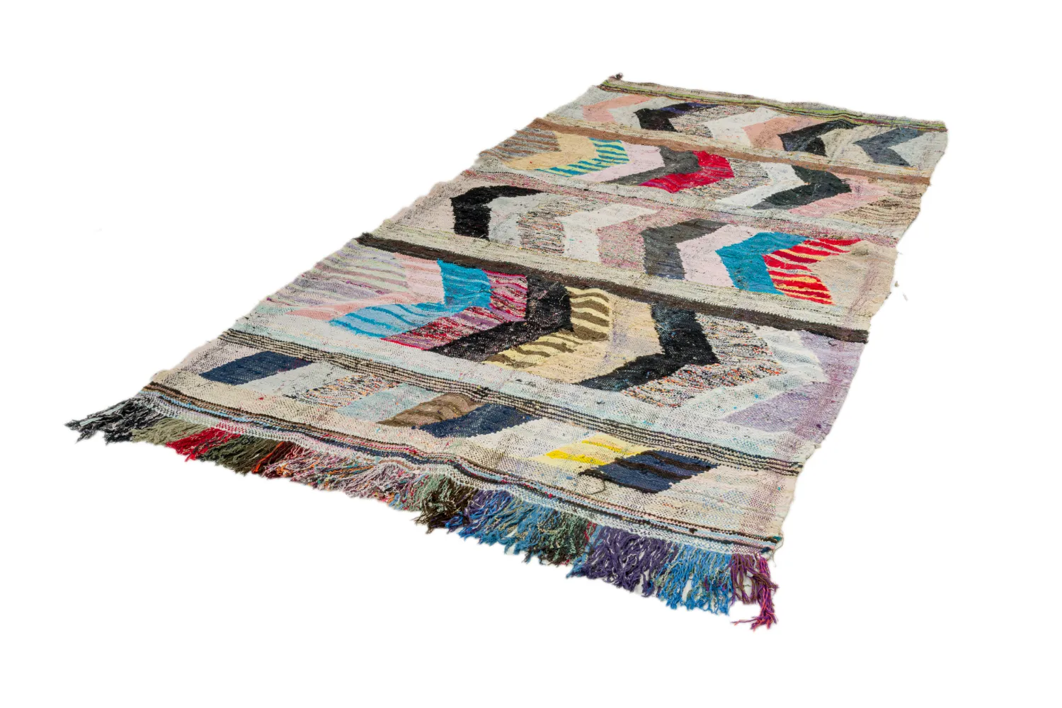 Marokkansk Boucherouite-teppe 155 x 305 cm