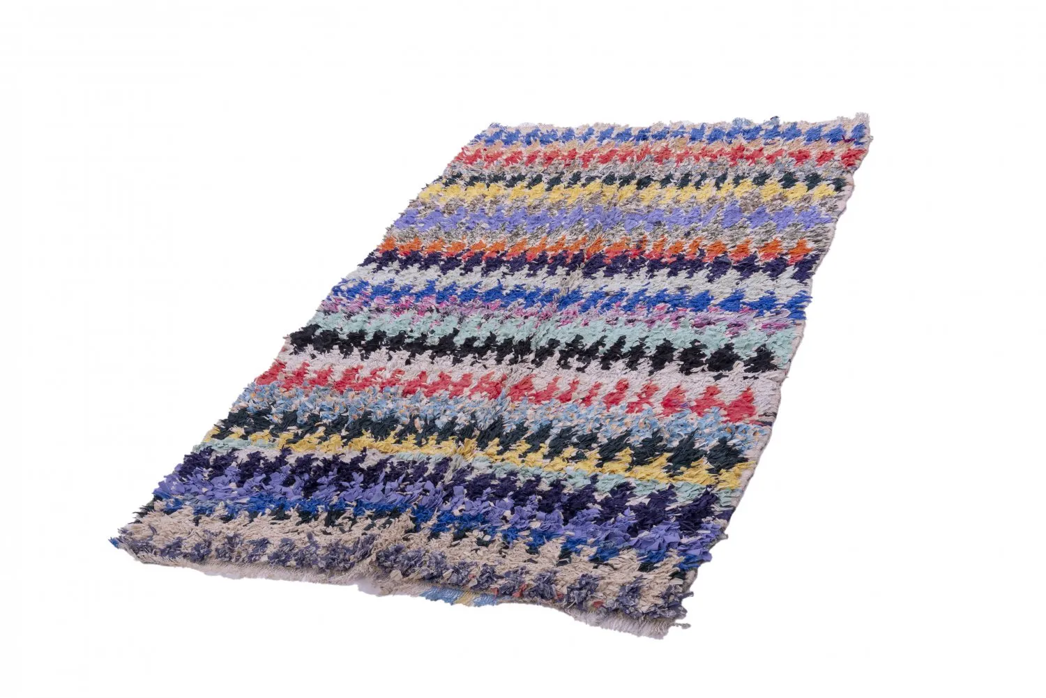 Marokkansk Boucherouite-teppe 230 x 125 cm