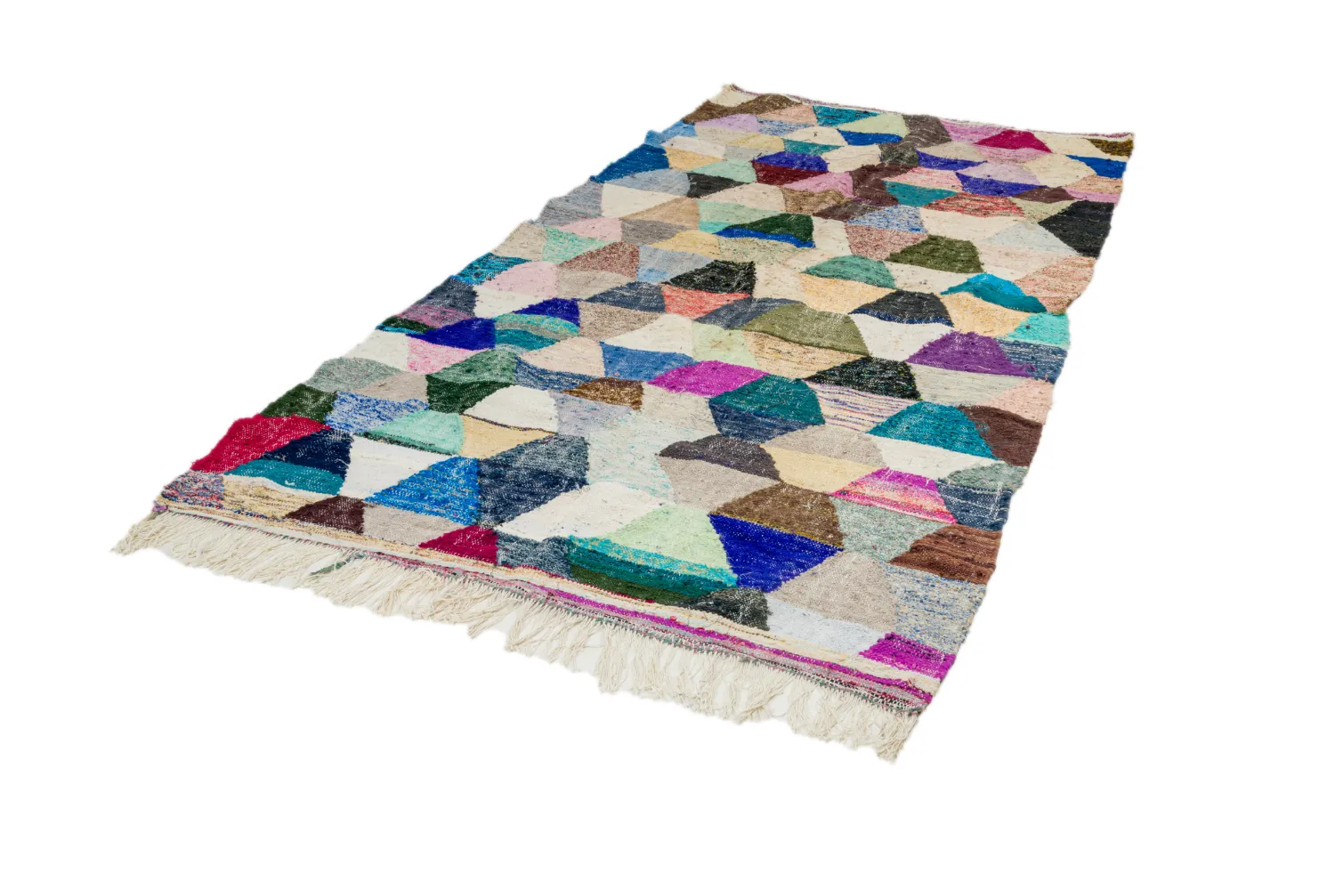 Marokkansk Boucherouite-teppe 150 x 305 cm