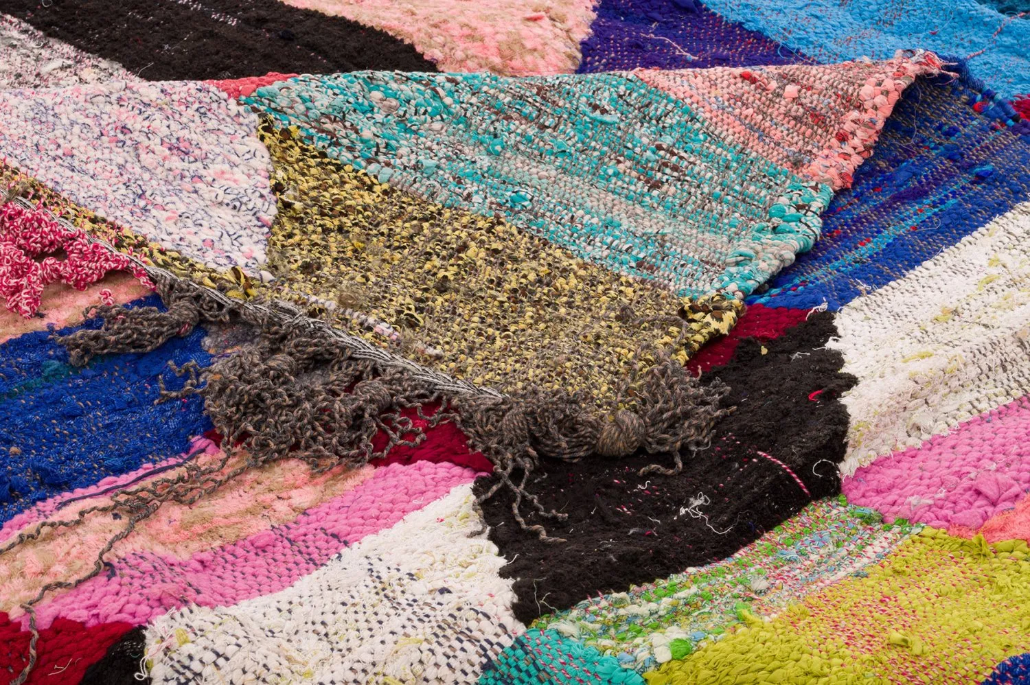 Marokkansk Boucherouite-teppe 150 x 305 cm
