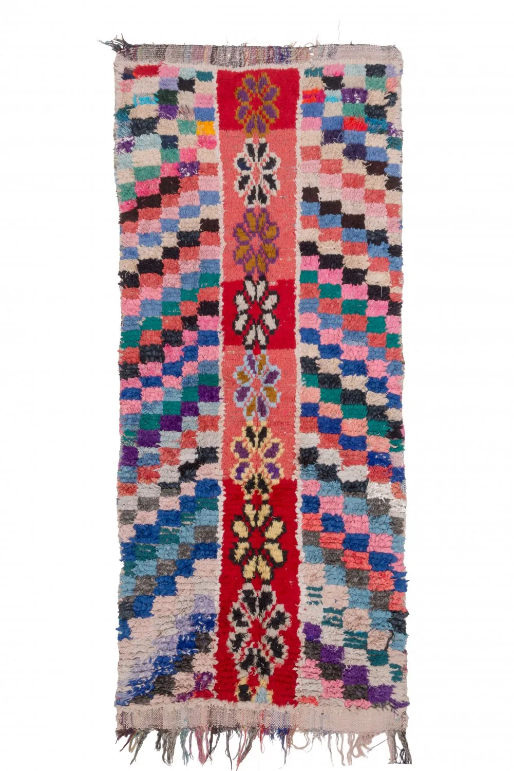 Marokkansk Boucherouite-teppe 270 x 110 cm