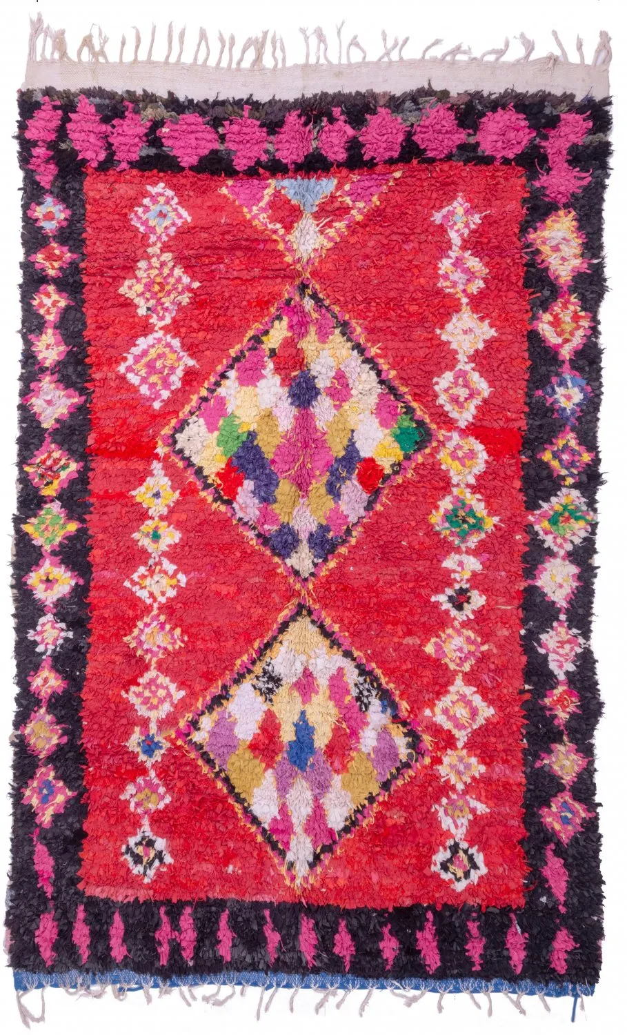 Marokkansk Boucherouite-teppe 255 x 165 cm