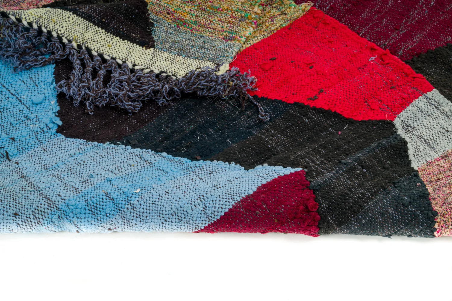 Marokkansk Boucherouite-teppe 135 x 240 cm