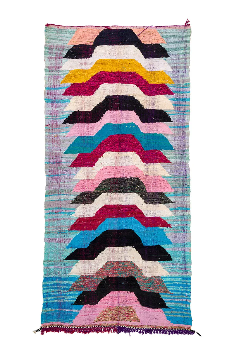 Marokkansk Boucherouite-teppe 150 x 310 cm