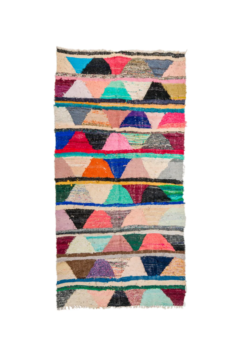 Marokkansk Boucherouite-teppe 135 x 270 cm