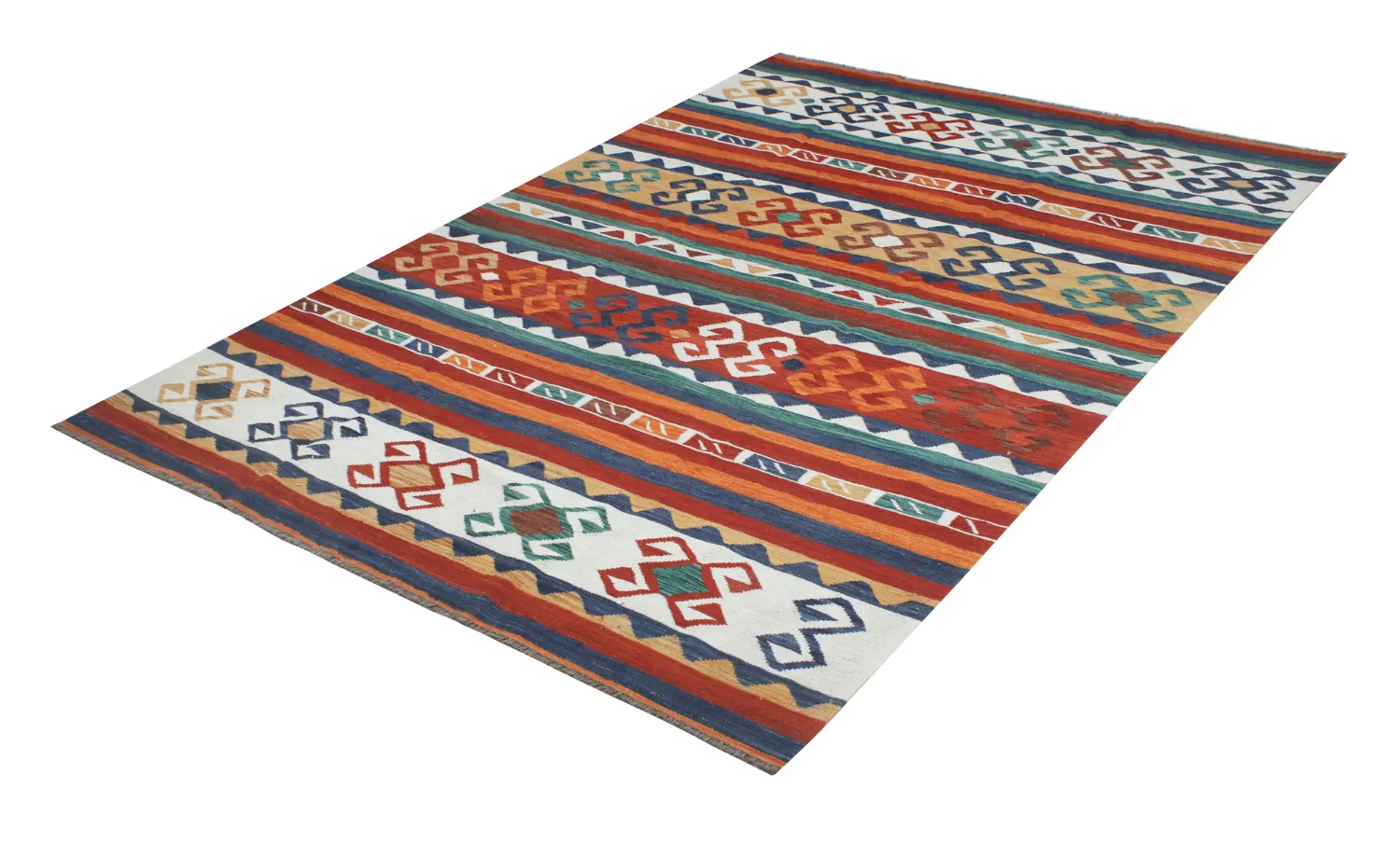 Orientalsk Teppe - Hazara Kelim Hand Woven - 205 x 287 cm
