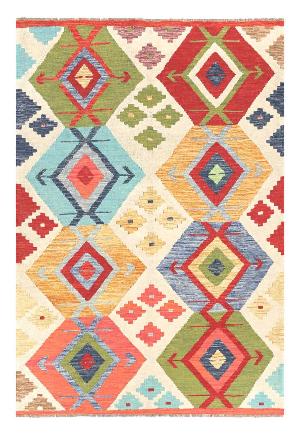 Orientalsk Teppe - Vegi Kelim Hand Woven - 114 x 172 cm
