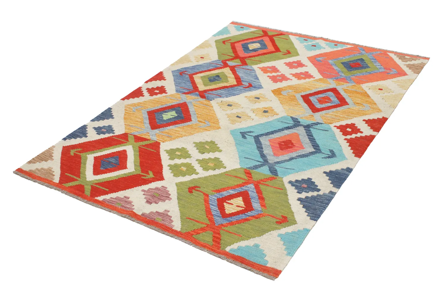 Orientalsk Teppe - Vegi Kelim Hand Woven - 114 x 172 cm