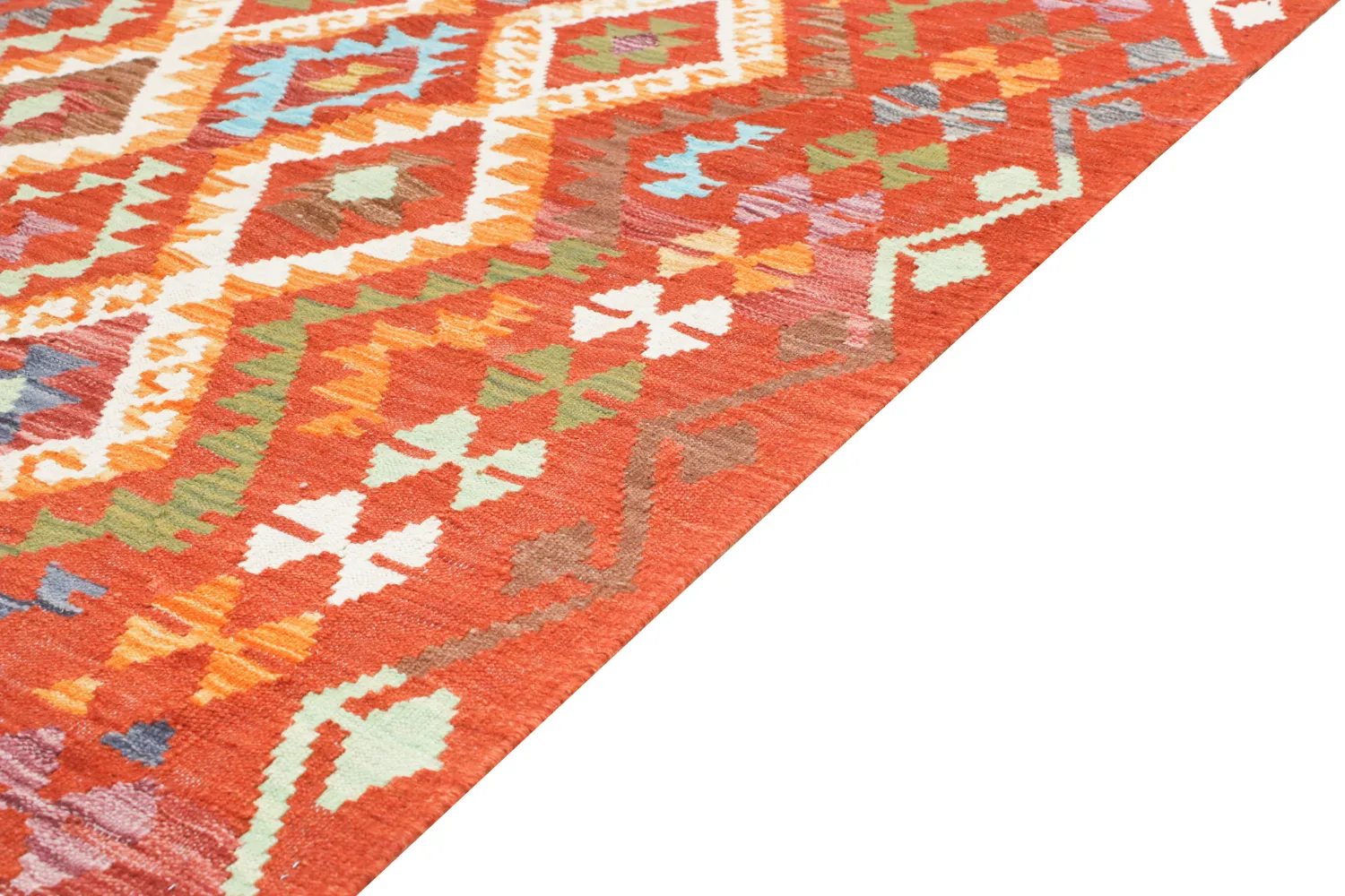 Orientalsk Teppe - Vegi Kelim Hand Woven - 130 x 176 cm
