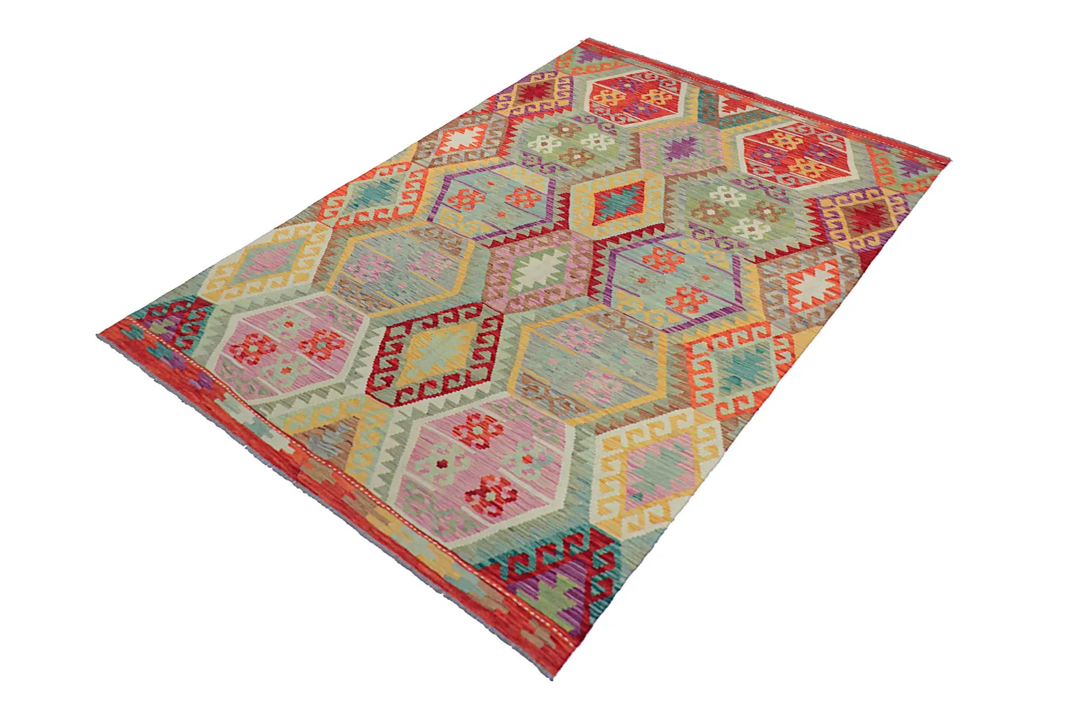 Orientalsk Teppe - Vegi Kelim Hand Woven - 172 x 256 cm