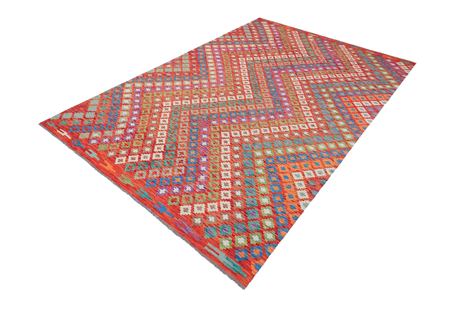 Orientalsk Teppe - Vegi Kelim Hand Woven - 207 x 301 cm