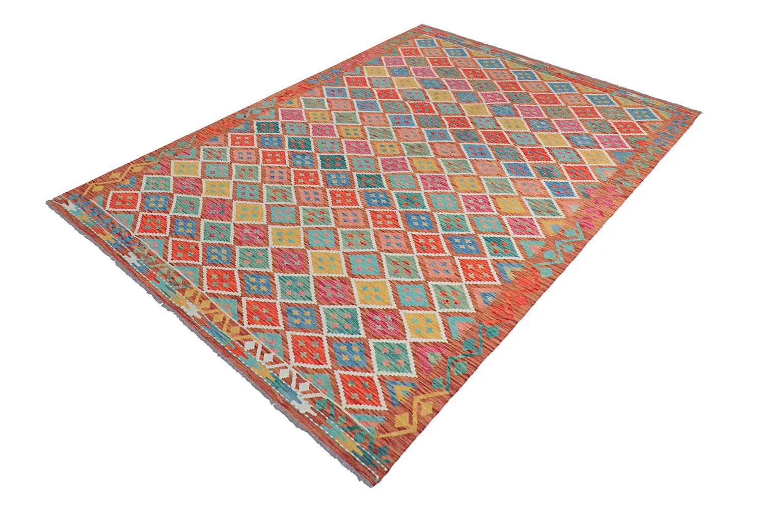 Orientalsk Teppe - Vegi Kelim Hand Woven - 202 x 294 cm