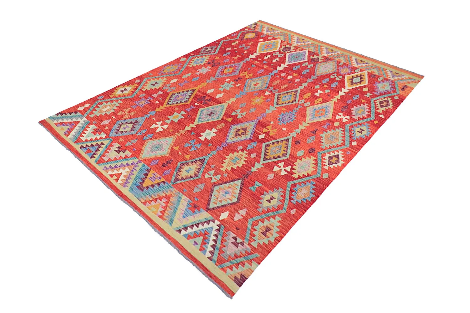 Orientalsk Teppe - Vegi Kelim Hand Woven - 203 x 299 cm