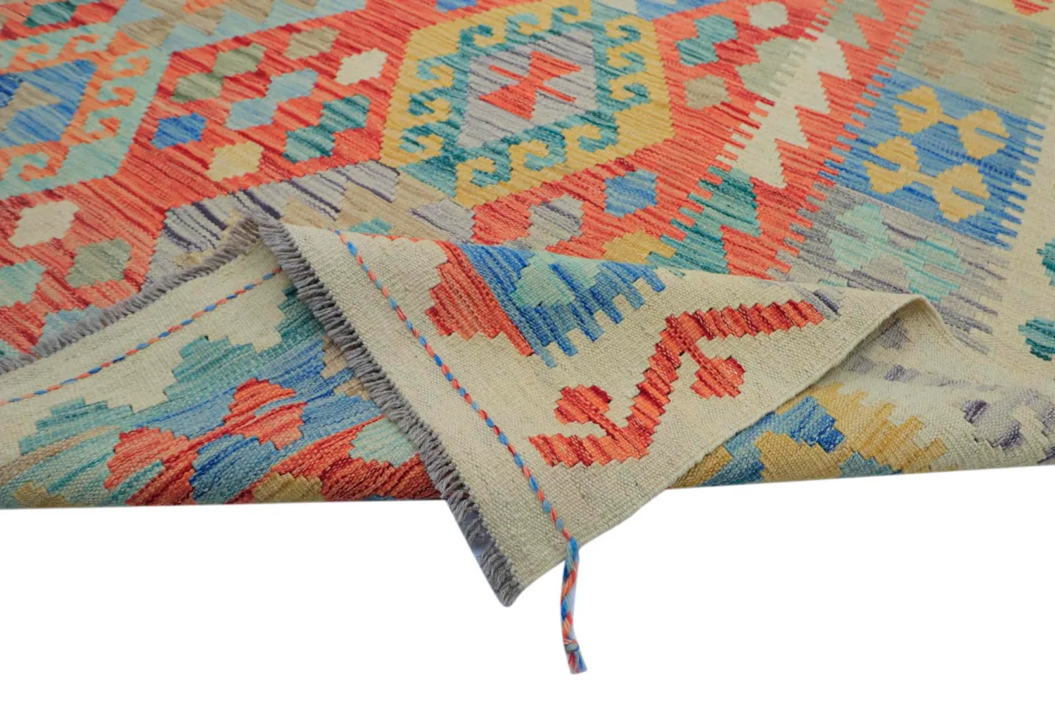 Orientalsk Teppe - Vegi Kelim Hand Woven - 202 x 294 cm
