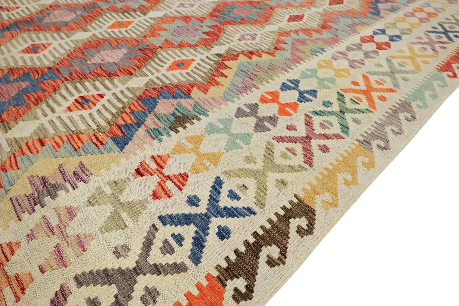 Orientalsk Teppe - Vegi Kelim Hand Woven - 202 x 293 cm